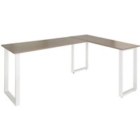 WORKSPACE BASIC I | 165x120 - Eckschreibtisch Grau / Weiß