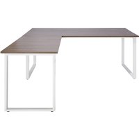 WORKSPACE XL I | 180x180 - Eckschreibtisch Grau / Weiß
