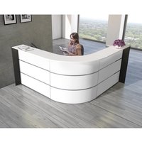 BILBAO III | Winkeltheke - Empfangstheke Weiß/Anthrazit