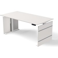FORM 4 160 | 160x80 | Schreibtisch elektrisch höhenverstellbar - Stehschreibtisch Weiß/Weiß