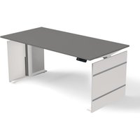 FORM 4 160 | 160x80 | Schreibtisch elektrisch höhenverstellbar - Stehschreibtisch Weiß/Graphit