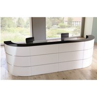 Centu 7 | Bogentheke - Empfangstheke Weiß/Anthrazit