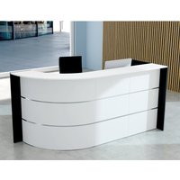 Bilbao Up Down | Bogentheke - Empfangstheke Weiß/Anthrazit