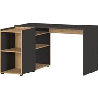 AUSTIN G2 - Eckschreibtisch Graphit/Eiche