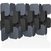 FLEXMIUT PLUG | 4-teiliges Set (H x B x T) 114 x 174 x 25 cm - Trennwand Dunkelgrau