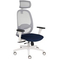 NODI WS HD | Netzstoff / Samt - Profi Bürostuhl Dunkelblau