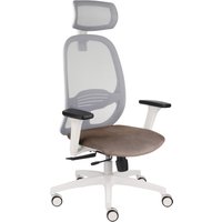 NODI WS HD | Netzstoff / Samt - Profi Bürostuhl Hellbraun