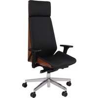 MOON WOOD HD - Chefsessel Schwarz/Walnuss