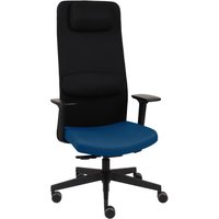 Mike2B - Profi Bürostuhl Schwarz/Dunkelblau