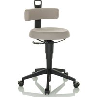 TOP WORK FLEX | Stoff - Drehhocker Grau