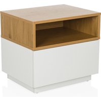 MELMO - Beistelltisch Weiß/Eiche