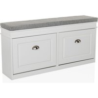 ESTHA I - Schuhschrank Weiß/Grau