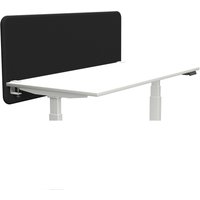 Tystiq | 160 cm | L - Tischtrennwand Graphit/Weiß