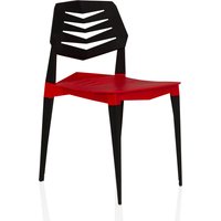 Flecharo - Outdoor Stuhl Rot/Schwarz