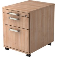 SIGNA AC20 CE - Rollcontainer Nussbaum Chromgriff Metall