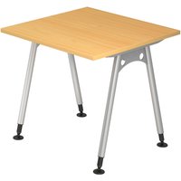 ATOS 8 S | Schreibtisch - Buche 80 x 80 höhenverstellbar