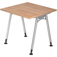 ATOS 8 S | Schreibtisch - Nussbaum 80 x 80 höhenverstellbar