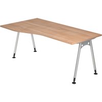 ATOS 18 S | Schreibtisch - 180 x 100 Nussbaum höhenverstellbar