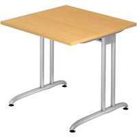 BELA 8 S | Schreibtisch - Buche 80 x 80