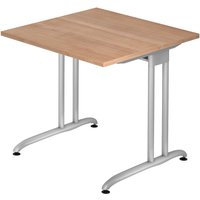 BELA 8 S | Schreibtisch - Nussbaum 80 x 80