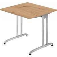 BELA 8 S | Schreibtisch - 80 x 80 Asteiche