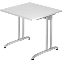 BELA 8 S | Schreibtisch - Weiß 80 x 80