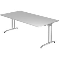 BELA 2E S | Schreibtisch - Grau 200 x 100