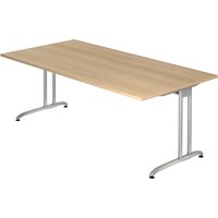 BELA 2E S | Schreibtisch - 200 x 100 Eiche