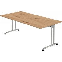 BELA 2E S | Schreibtisch - 200 x 100 Asteiche