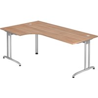 BELA 82 S | Schreibtisch - 200 x 120 Nussbaum