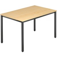 DORAN DQ12 D - Ahorn 120 x 80 mit Vierkant-Rohr/Schwarz