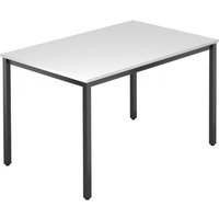 DORAN DQ12 D - Weiß 120 x 80 mit Vierkant-Rohr/Schwarz