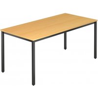 DORAN DQ16 D | 160x80 | Schwarz - Buche 160 x 80 mit Vierkant-Rohr/Schwarz