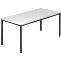 DORAN DQ16 D | 160x80 | Schwarz - Weiß 160 x 80 mit Vierkant-Rohr/Schwarz