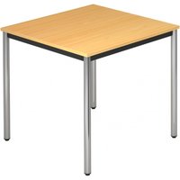 DORAN DR08 C - Buche 80 x 80 mit Rund-Rohr/Chrom