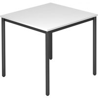 DORAN DR08 D - Weiß 80 x 80 mit Rund-Rohr/Schwarz