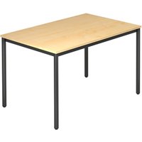 DORAN DR12 D - Ahorn 120 x 80 mit Rund-Rohr/Schwarz