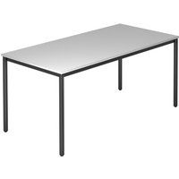 DORAN DR16 D - Grau 160 x 80 mit Rund-Rohr/Schwarz