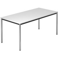 DORAN DR16 C - Weiß 160 x 80 mit Rund-Rohr/Chrom