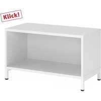 FlexWall | 1 OH | Korpus mit Sockelgestell - Weiß