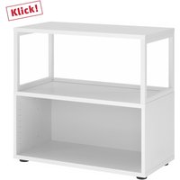 FlexWall | 2 OH | Korpus + Rahmen | mit Stellfüßen - Weiß