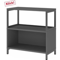 FlexWall | 2 OH | Korpus + Rahmen | mit Sockelgestell - Graphit