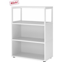 FlexWall | 3 OH | 2 x Korpus + Rahmen | mit Stellfüßen - Weiß