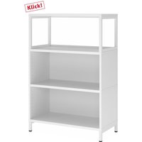 FlexWall | 3 OH | 2 x Korpus + Rahmen | mit Sockelgestell - Weiß