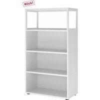 FlexWall | 4 OH | 3 x Korpus + Rahmen | mit Stellfüßen - Weiß