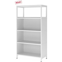 FlexWall | 4 OH | 3 x Korpus + Rahmen | mit Sockelgestell - Weiß