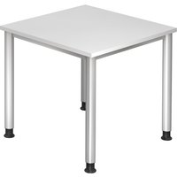 HILO 8 S | Schreibtisch - Weiß 80 x 80 höhenverstellbar