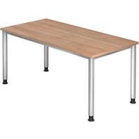 HILO 16 S | Schreibtisch - 160 x 80 Nussbaum höhenverstellbar