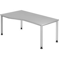 HILO 18 S | Schreibtisch - Grau 180 x 100 höhenverstellbar