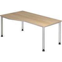 HILO 18 S | Schreibtisch - 180 x 100 Eiche höhenverstellbar